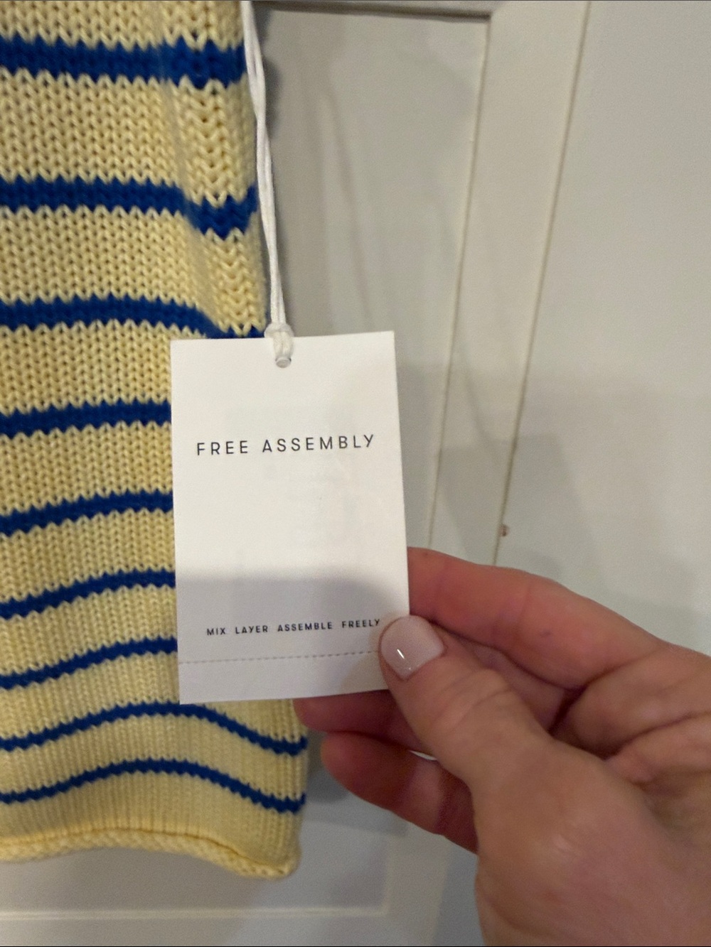 Kids Yellow & Blue Striped Knit Tank - Sleeveless Summer Top - Picture 2 of 5